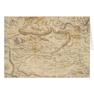 Cartão Mapa da Ásia Central por Arrowsmith