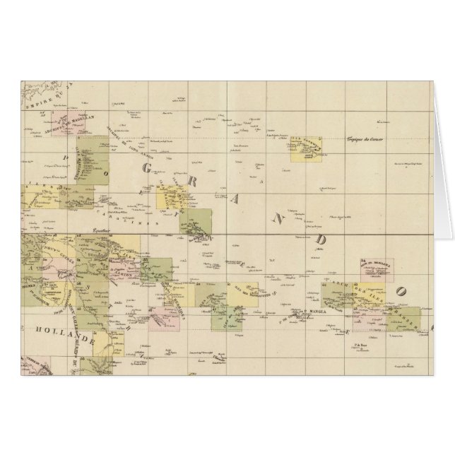Cartão Mapa da Assembleia da Oceania (Frente Horizontal)
