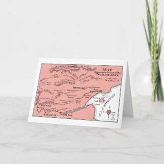 Cartão Mapa da Carta do Rio Truelove