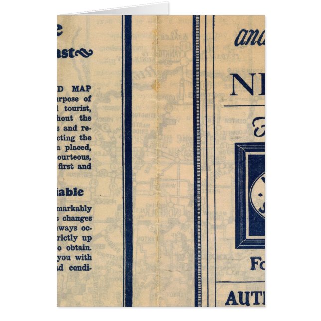 Cartão Mapa da Estrada do Nebraska (Frente)