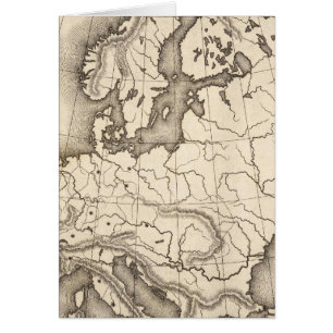 Cartão Mapa da Europa