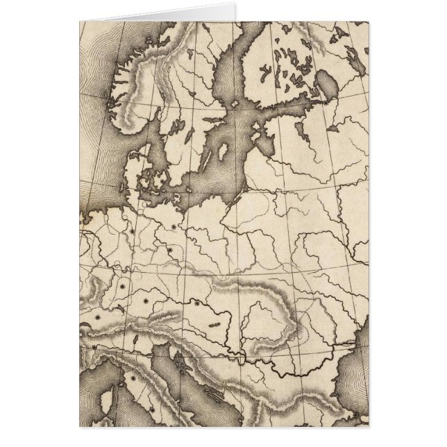 Cartão Mapa da Europa (Frente)