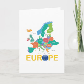 Cartão Mapa da Europa