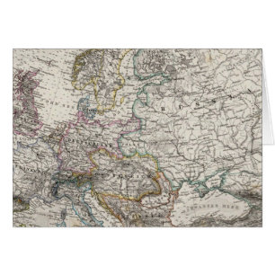 Cartão Mapa da Europa por Stieler