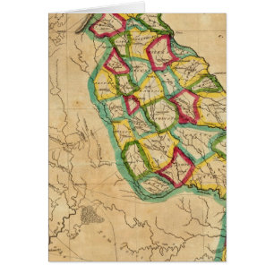 Cartão Mapa da Geórgia