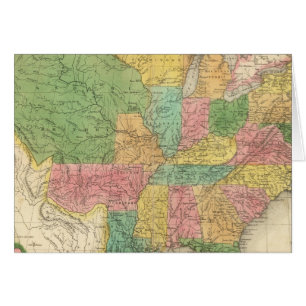 Cartão Mapa da História dos Estados Unidos da América