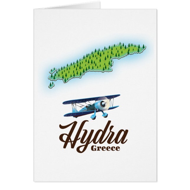 Cartão mapa da ilha da Grécia Skyros (Frente)