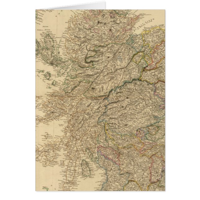 Cartão Mapa da Inglaterra (Frente)