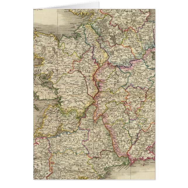 Cartão Mapa da Irlanda (Frente)