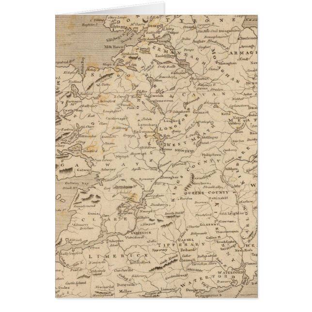 Cartão Mapa da Irlanda por Arrowsmith (Frente)