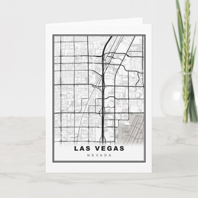 Cartão Mapa da Las Vegas Strip (Frente)