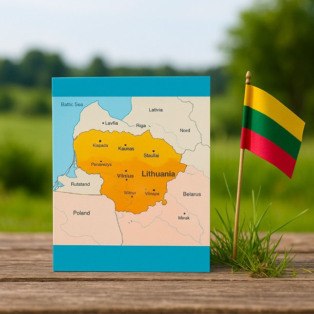 Cartão Mapa Da Lituânia (Criador carregado)