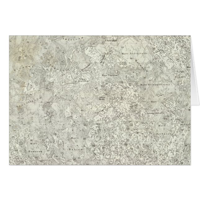 Cartão Mapa da Lua (Frente Horizontal)