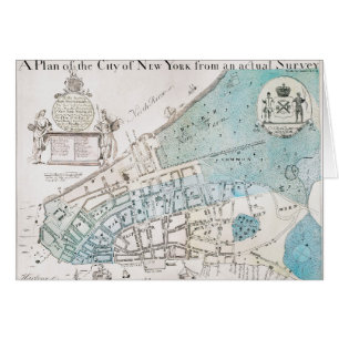 Cartão Mapa da Nova Iorque, 1728