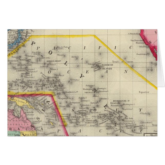 Cartão Mapa Da Oceânica (Frente Horizontal)