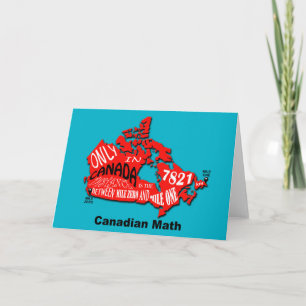 Cartão Mapa da placa de saudação do Canadá - dentro do Va