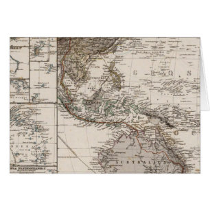 Cartão Mapa da Polinésia