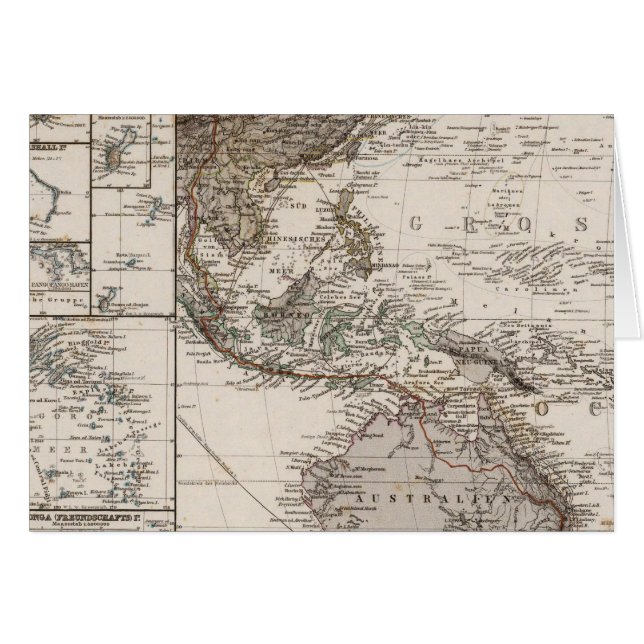 Cartão Mapa da Polinésia (Frente Horizontal)