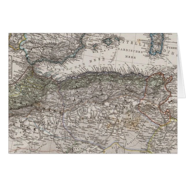 Cartão Mapa da Região da África do Norte (Frente Horizontal)