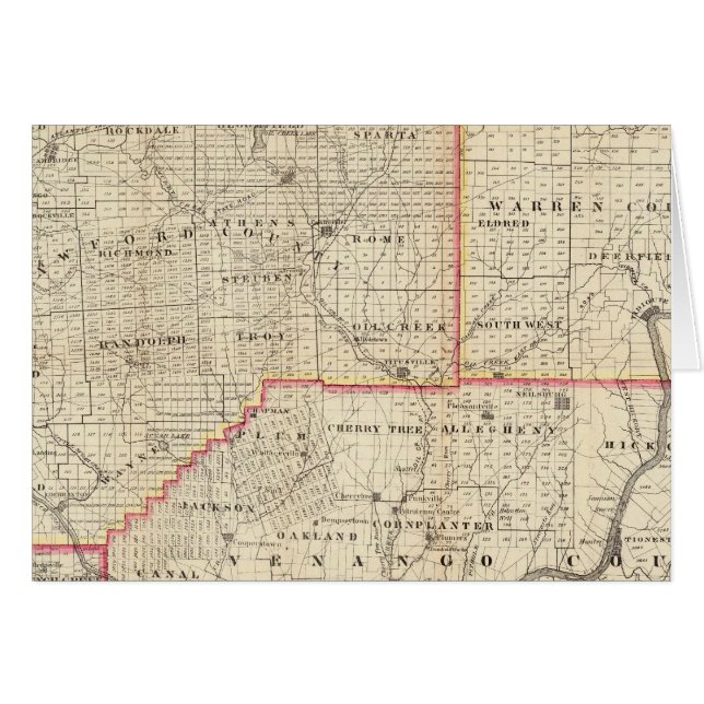 Cartão Mapa da Região Petrolífera da Pensilvânia (Frente Horizontal)
