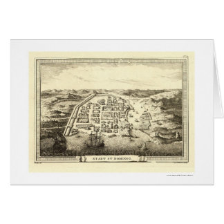 Cartão Mapa da República Dominicana por C.F. Fritzsch