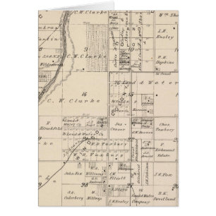 Cartão Mapa da Seção do Condado de Tulare T16S R23E