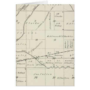 Cartão Mapa da Seção do Condado de Tulare T18S R23E