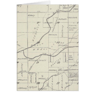 Cartão Mapa da Seção do Condado de Tulare T21S R24E