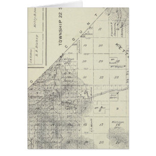 Cartão Mapa da Seção do Condado de Tulare T223S R1617E