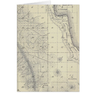 Cartão Mapa da Seção do Condado de Tulare T223S R1819E