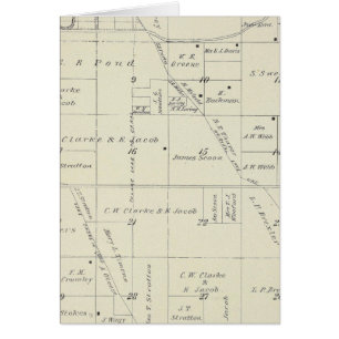 Cartão Mapa da Seção do Condado de Tulare T22S R23E