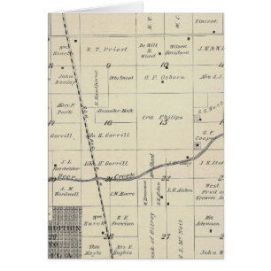 Cartão Mapa da Seção do Condado de Tulare T23S R25E