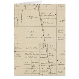 Cartão Mapa da Seção do Condado de Tulare T24S R25E