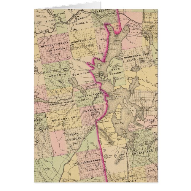Cartão Mapa das terras-da-madeira 6 (Frente)
