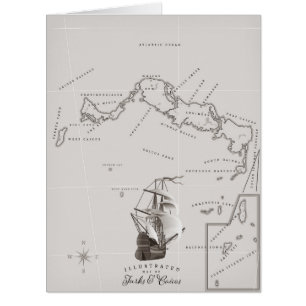 Cartão Mapa das Turcas e Caicos
