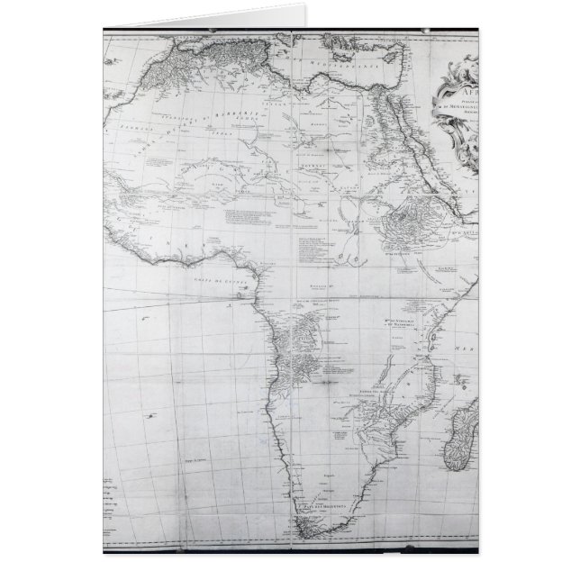 Cartão Mapa de África (Frente)