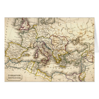 Cartão Mapa de Antquie de romano antigo