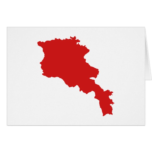 Cartão Mapa de Arménia (Frente Horizontal)