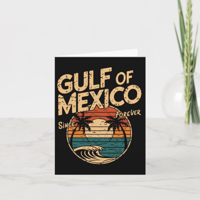Cartão Mapa De Bandeiras Do Golfo Do México, Funny Améric (Frente)