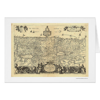 Cartão Mapa de Canaan a terra da promessa por Moxon 1680