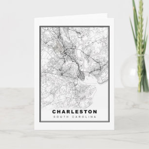 Cartão Mapa de Charleston