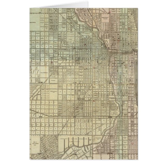 Cartão Mapa De Chicago (Frente)