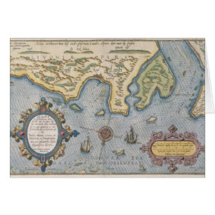 Cartão Mapa de comércio do Dutch do mar Báltico