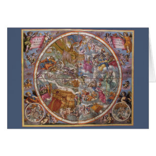 Cartão Mapa de Constelações Cristãs, Céu do Sul