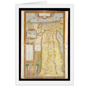 Cartão Mapa de Egipto antigo, 1584