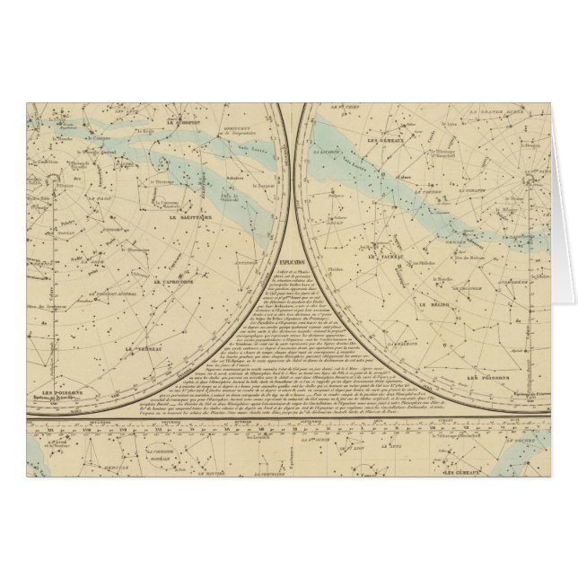 Cartão Mapa de Estrelas Fixas (Frente Horizontal)