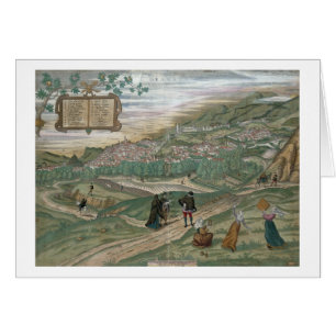 Cartão Mapa de Granada, de "Civitates Orbis Terrarum", V