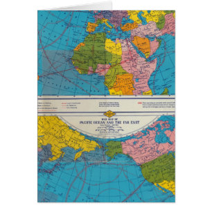Cartão Mapa de guerra Atlântico, Eurásia, África, Ocea