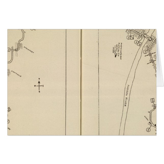 Cartão Mapa de Índice Columbia County Rensselaer County N (Frente Horizontal)