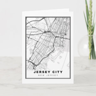 Cartão Mapa de Jersey City